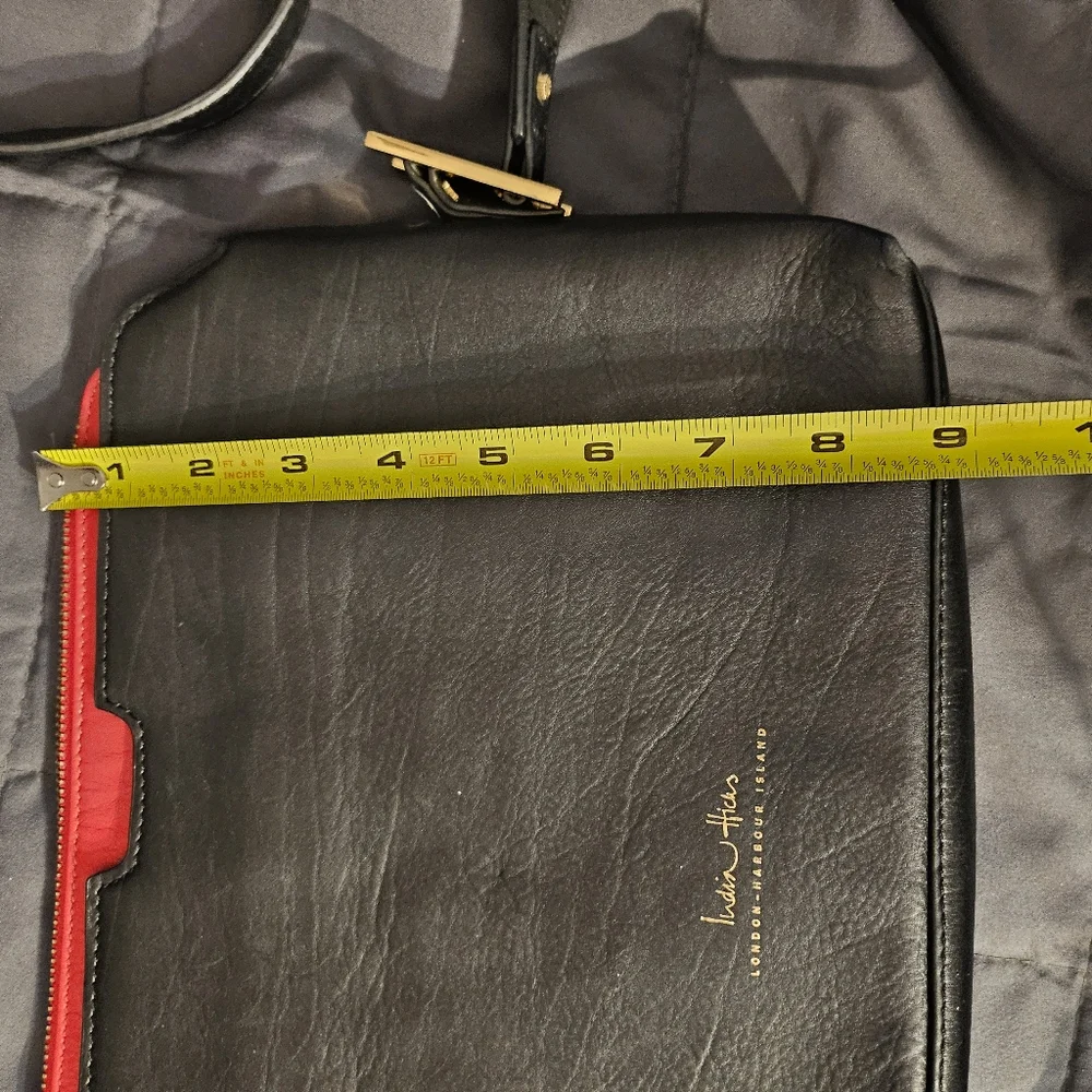 India Hicks London Harbour‎ Island Black Leather Crossbody Shoulder Purse